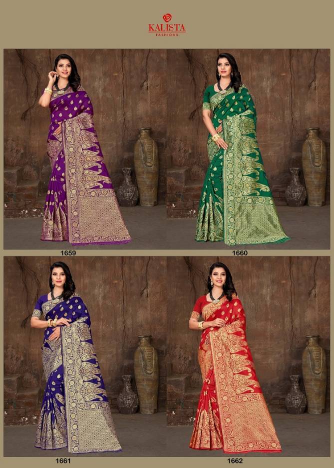 Kalista Akira  Latest Fancy Designer Banarasi Silk Festive Wear Saree Collection